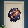3D Space Planet Breaking Wall Sticker Self Adhesive No Residue Home Decor