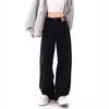 Jeans dritti larghi neri donna moda coreana streetwear pantaloni in denim a gamba larga a vita alta pantaloni Jean lavabili larghi femminili Y2K