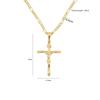 Gold-plated Chain Jesús Pendant Cross Necklace