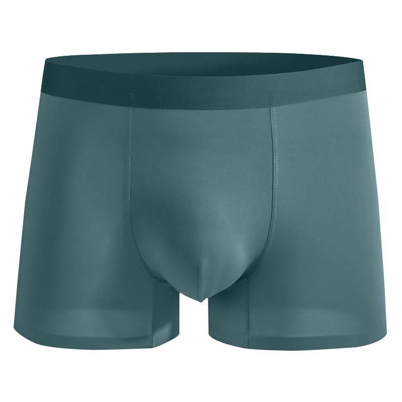 Men's Summer Light Cool Feeling Ice Silk 10A Antibacterial Crotch Piece of Non Scratch Flat Angle Underwear