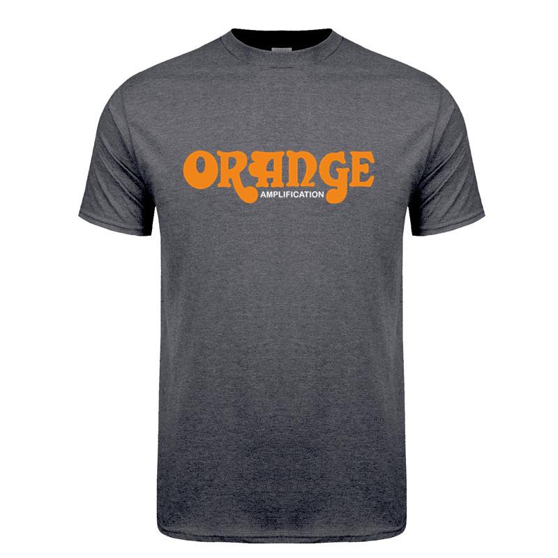 The British Guitar Amps Orange T Shirts Unisex Casual Short Sleeve Mans Cool Cotton Orange AMP Tshirt