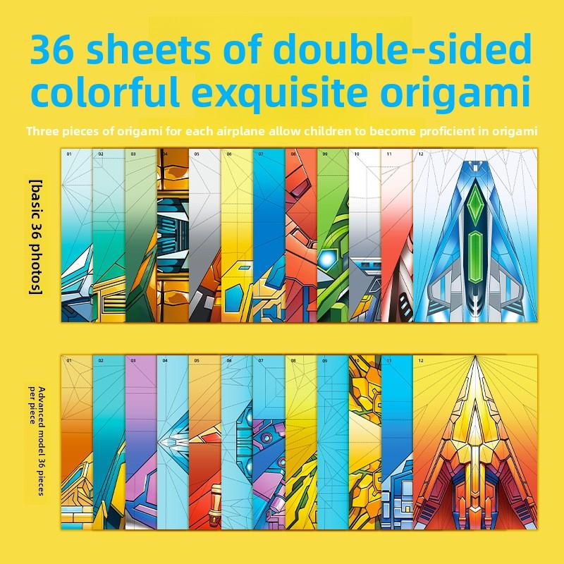 36 Cards Paper Airplane Speciality 3D Pop-Up Coloured Paper