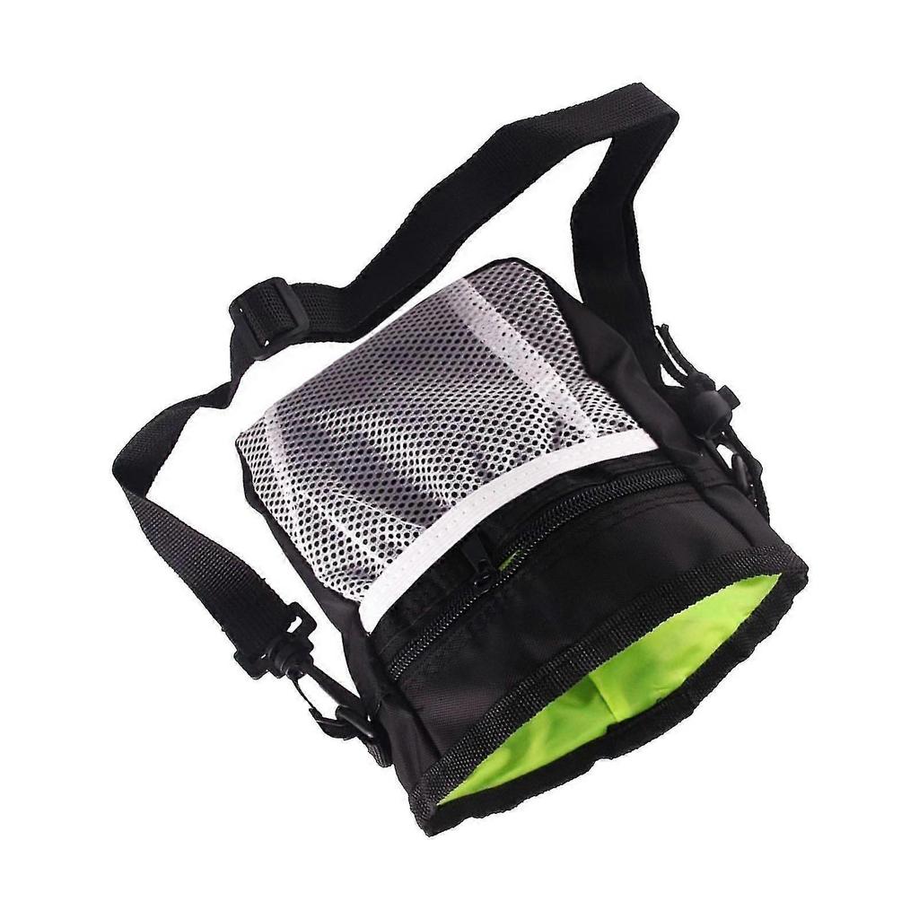 Pet Training Bag Multipurpose Large Capacity Foldable Oxford Cloth Pet Snack Pouch for Outdoor Travel Camping Black