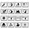 Cute Laser Engraving DIY Italian Charm Bracelet Butterfly Cat Heart Fish Music Beads 9MM Stainless Steel Personalized Jewelry