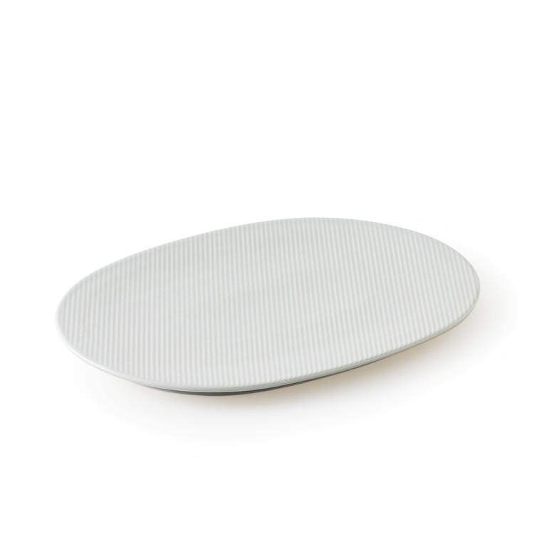 Tackaon Einzigartiger Täglicher Ovaler Kamm Platte Nr. 4 [4 Farben] Großer Teller Brunch Dessert Hübsches Anrichten Oval Ovales Geschirrset