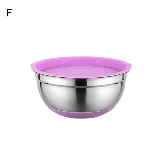 Μπολ ανάμειξης με Σετ καπακιού Μεγάλης χωρητικότητας Αντιολισθητική κάτω στιλβωμένη επιφάνεια Εύκολη στο καθάρισμα Μπολ Σαλάτα Κουζίνα Οργανωτής αποθήκευσης τροφίμων