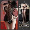 Sex underwear retro cheongsam embroidered hollow skirt sexy backless straps pure desire uniform temptation qqny