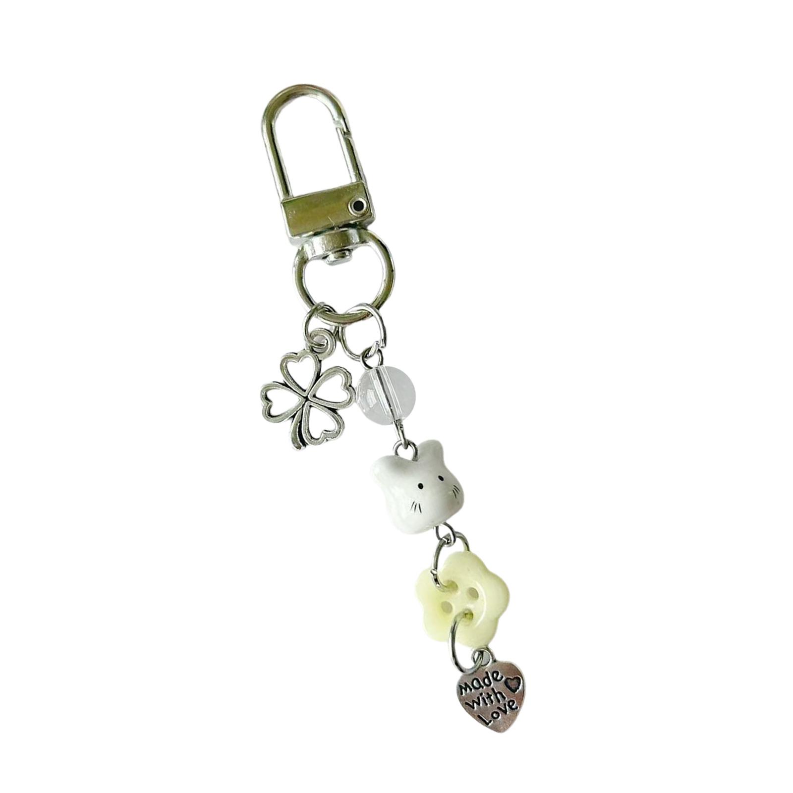 

Милый кролик ручной работы из бисера телефонный брелок уникальный держатель для ключей многофункциональный брелок подарок для девочек и женщин 2