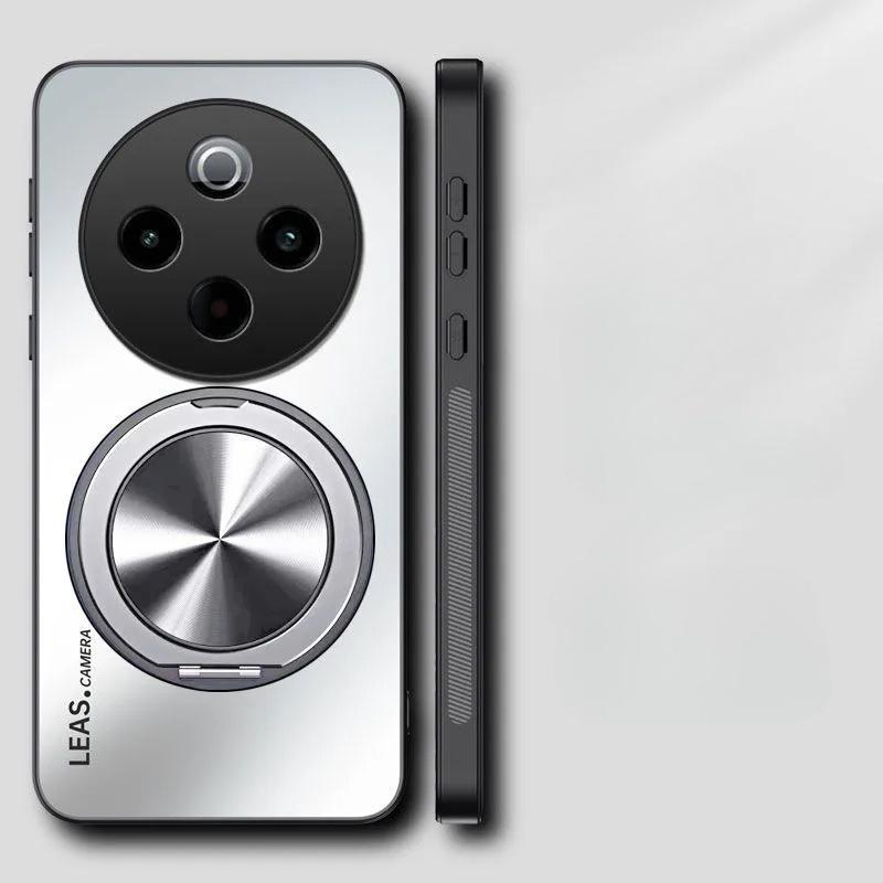 

Магнитный чехол-держатель для VIVO IQOO Z10 Матовый противоударный 360° вращающаяся подставка Чехол-накладка для телефона для VIVO Y300 Pro T4 Funda vivo T4 белый