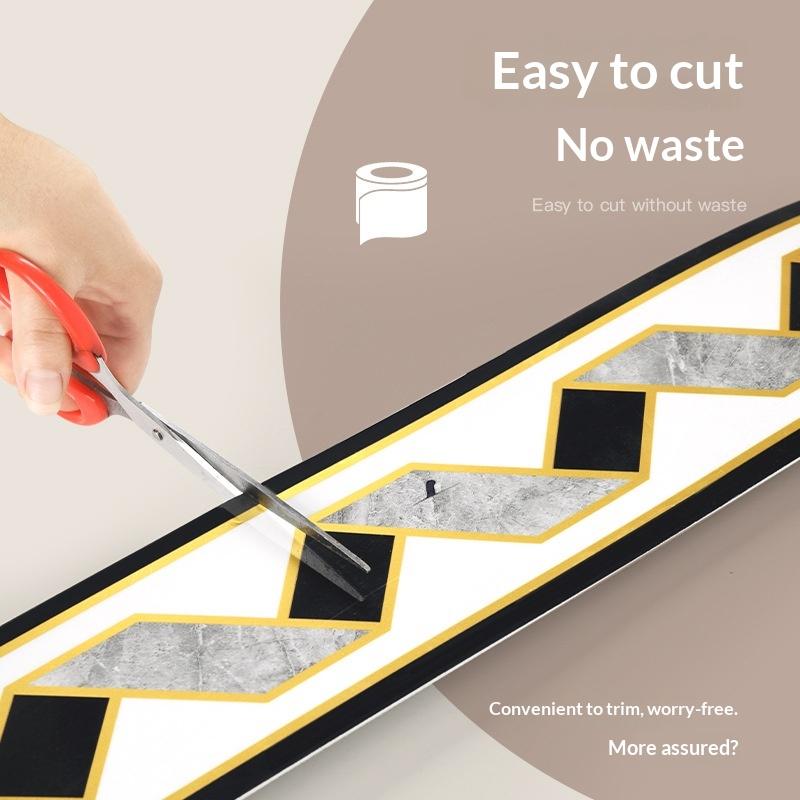 Self-Adhesive Skirting Wall Stickers 5m Stain Resistant Baseboard Trim for Living Room Dining Area Wall Decoration