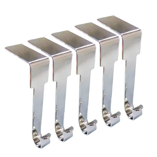 1/5Pcs Christmas Fireplace Hook Easy Installation Lightweight Metal Stocking Hangers DIY Holiday Decoration