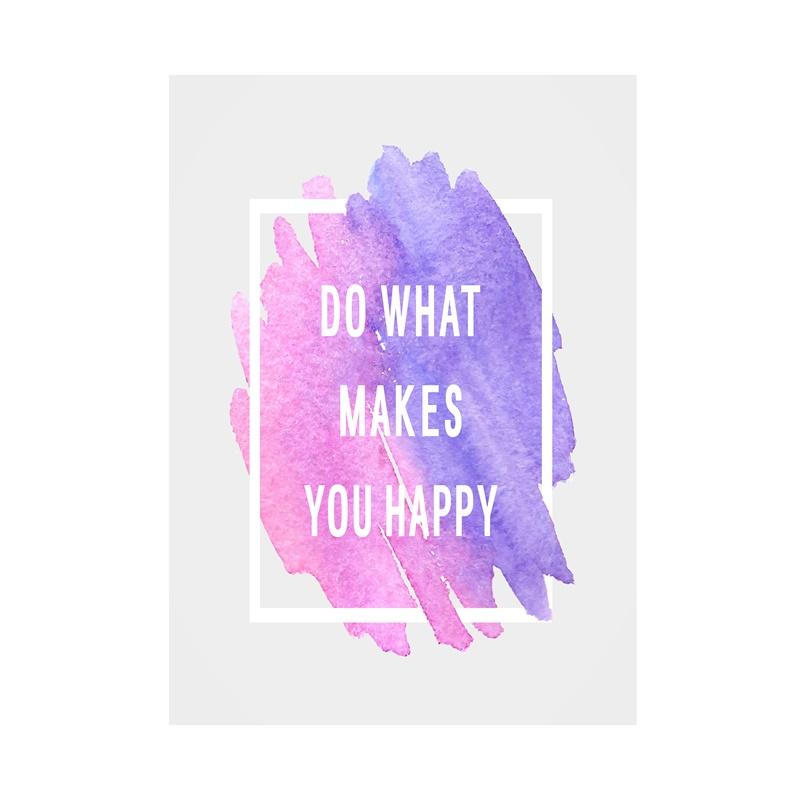 Watercolor Quotes Poster Psychedelic Gradient Spiritual Wall Art Canvas Painting Wall Pictures For Living Room Decor