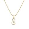 Europe and America Cross Border 26 Letters Copper Inlaid Zircon Snake Chain Necklace Letter Gold Pendant Creative Minimalist Letters