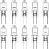 Dimmable G4 12V 20W Halogen Bulbs, 350 Lm, Warm White 3000K – Pack of 10
