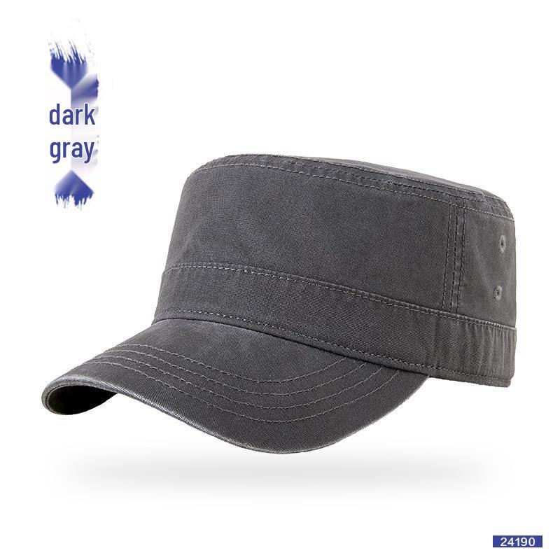 Large Head Military-Style Duckbill Cap - Sun Protection for Middle-Aged & Elderly Men
