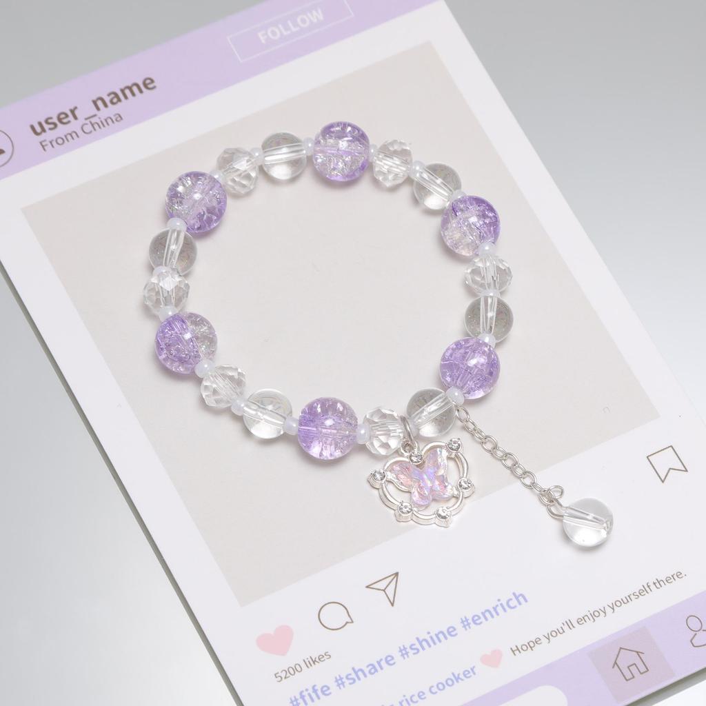 Mori Style Mermaid Crystal Bracelet - Sweet, Versatile Design for Women, Students, and Best Friends.