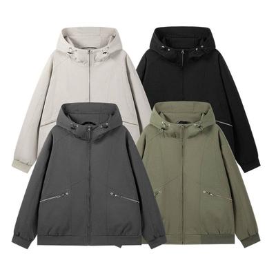 Kurtka z kapturem dla mężczyzn Luźna Codzienna Trend Młodzieżowa Przystojna Wszechstronna Top Sportowy dla Pary Płaszcz