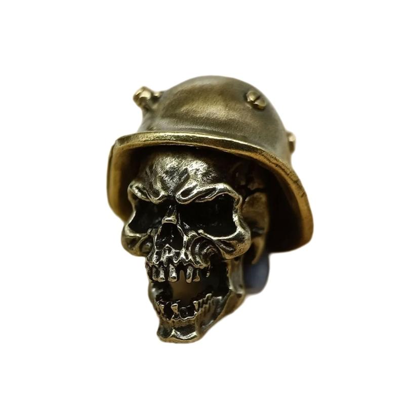 

Vintage Helmets Skull Soldier Shape Lanyard Beads Outdoor Tool Hangings Charm Vintage Parachute Cord Beads Easy to Use 1