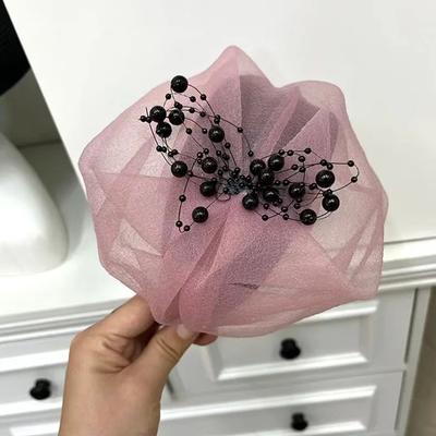Elegante fascia per capelli a mezza testa francese retrò con cerchietto per capelli da cena per donne e ragazze, accessori per capelli