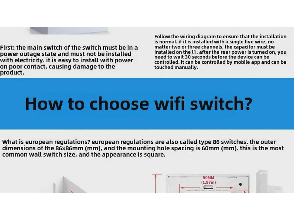 WiFi Smart Touch Switch - 120 US Standard Push Button
