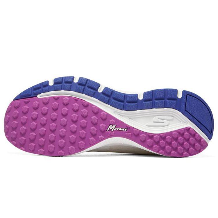 Skechers Go Run Consistent Comfortable Shock Absorbing Durable Low Top Running Shoes Women sneaker White Purple 128277-WPR