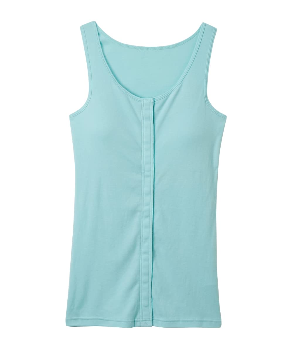

Nissen Cotton Soft Cup Tank Top with Front Size 4L 100% Opening, Mint, мятный