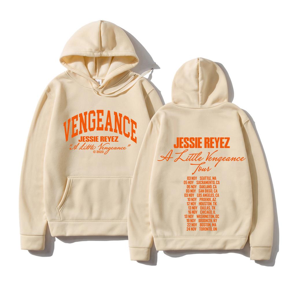 Sudadera con Capucha A LITTLE VENGEANCE Tour 2026, Diseño de la Cantante Jessie Reyez, Sudadera Estampada de Manga Larga, Moda Casual