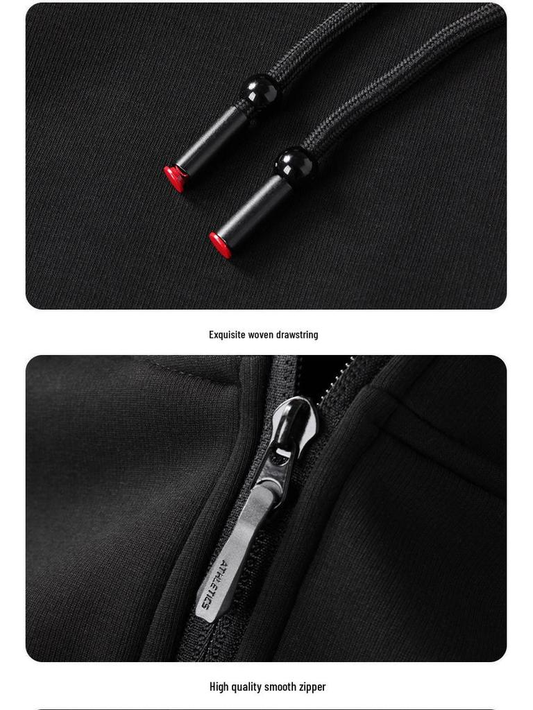 2025 Fleece-Lined Hooded Jacket: Men's Plus Size Thick Casual Sport Cardigan for Autumn/Winter