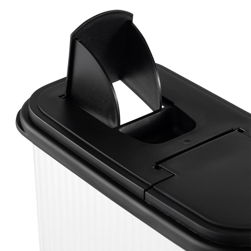 4QT Cereal Storage Container with Spout Lid Airtight Kitchen Organizer Clear Plastic Dry Goods