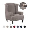 Wing Chair Slipcover Stoelhoezen voor Wingback Stoelhoezen Slipcovers 1 Stuk Stretch Sofahoes Meubelbeschermer Spandex Jacquard Geruit Patroon