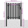 Steel Garden Gate 100 x 100 cm Anthracite