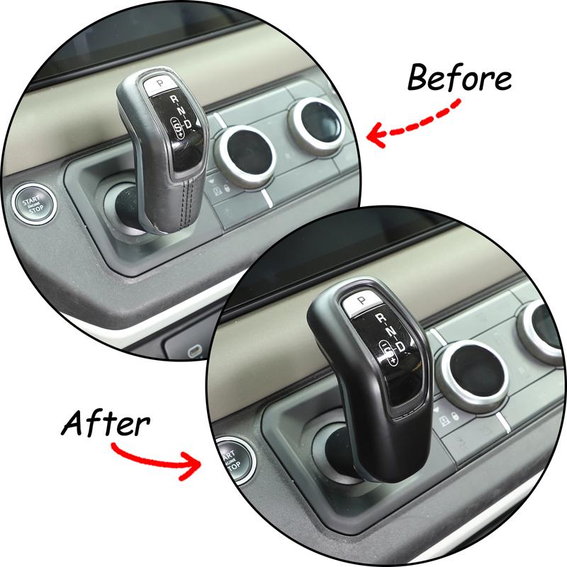 For Land Rover Defender 90 110 130 -2023 ABS Matte Black Car Gear Shift Head Cover Trim Sticker Auto Interior