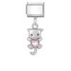 2026 New Creative DIY Dreamy Shiny Sunflower Cat Heart Bow Star Cherry Moon Pendent Charm Fit 9MM Stainless Steel Bracelet Gift