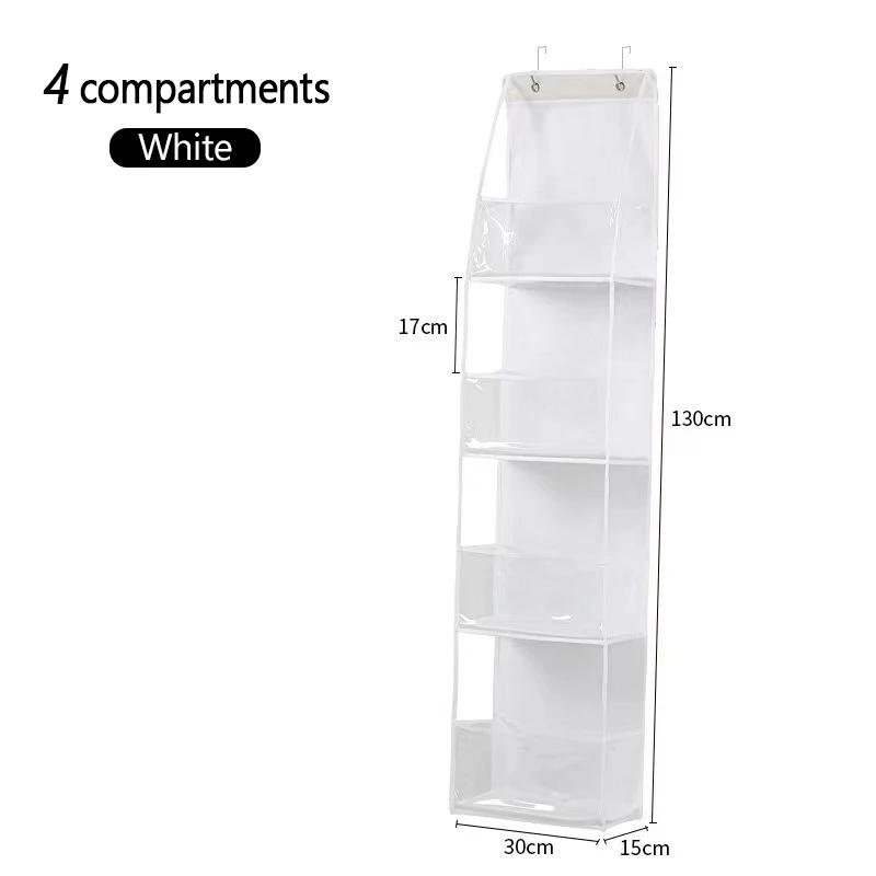 4/6Layer Cloth Storage Bag Hanging Bag Multi-layer Storage Bag Foldable Living Room Miscellaneous Multi-functional Storage Shelf