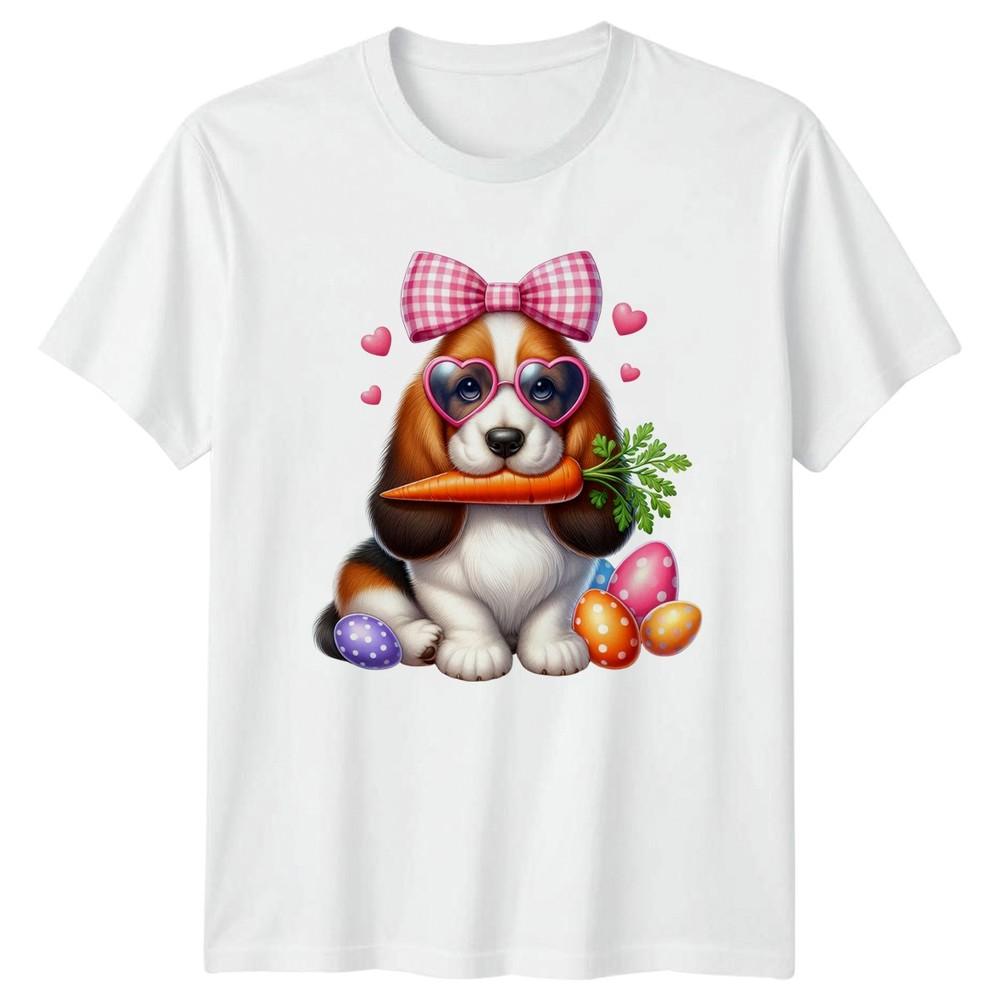 Adorable Puppy Dog Holding Carrot Unisexs TShirt Easter Holiday Dog S