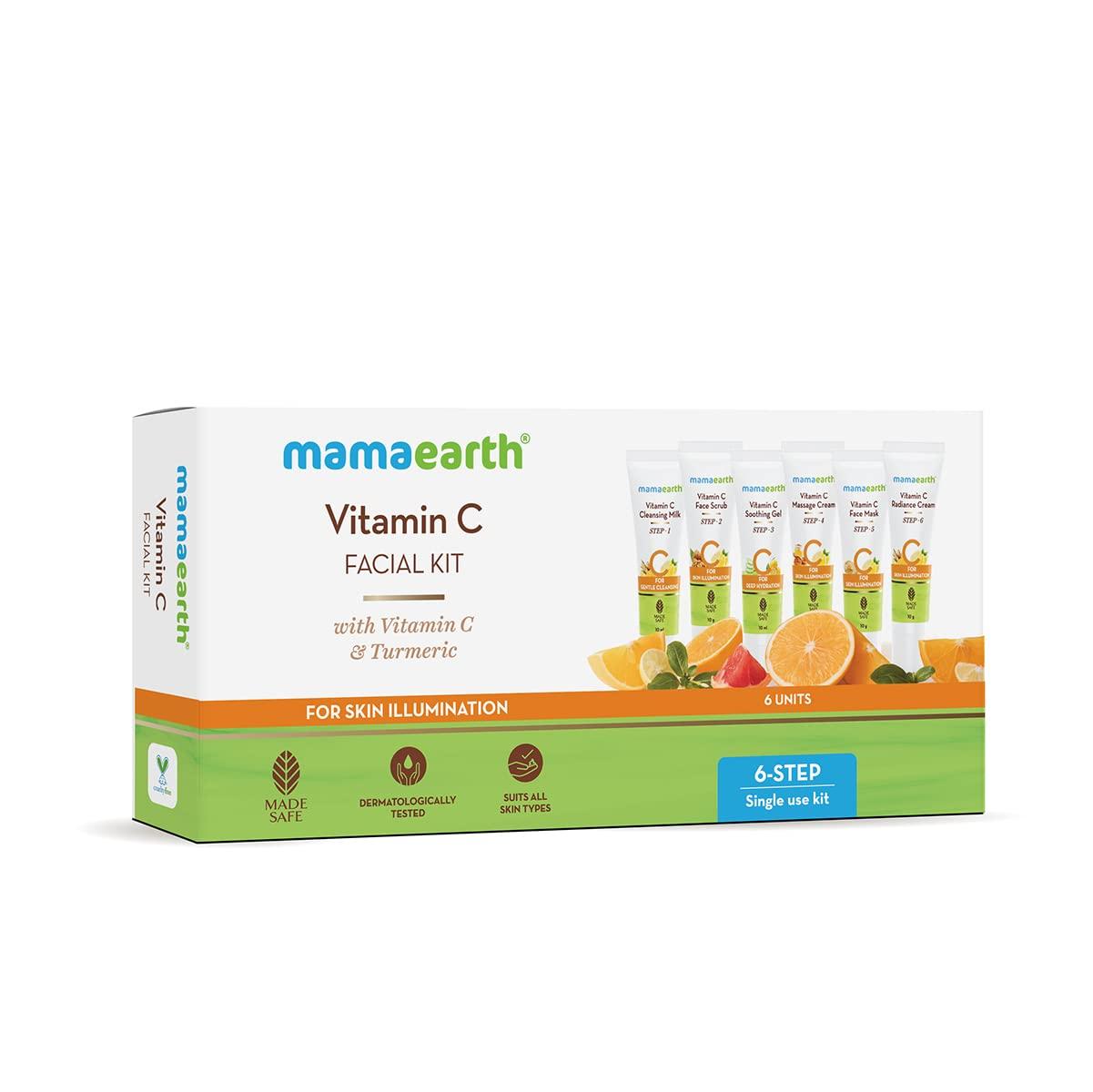 Набор Mamaearth Vitamin C для лица с витамином C и куркумой для сияния кожи - 60 г