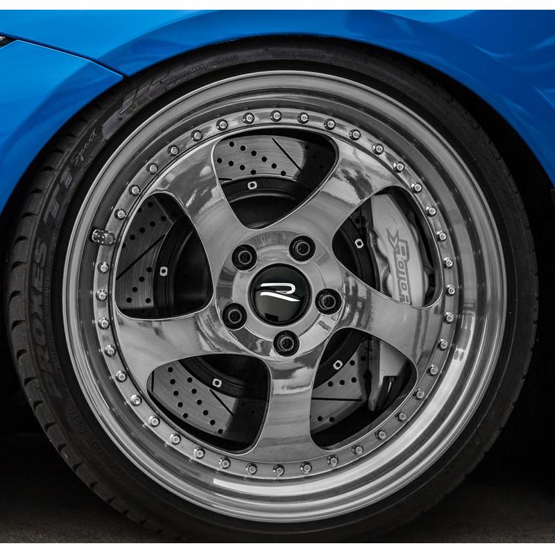 For Car R Emblem Wheel Center Hub Cap Sticker Accessories Volkswagen VW R-line GTI Polo Golf Touareg Passat Magotan Tiguan Jetta ZOPQR1