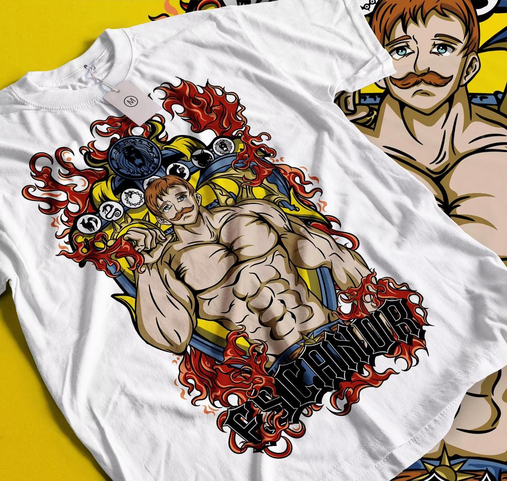 The Seven Deadly Sins Tshirt Vintage Washed Anime Unisexga Graphic Unisex Oversized Crew Neck Cotton Short Sleeve Summer Top Hot