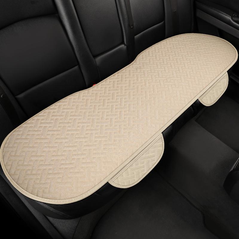 Linen Car Seat Cover Suitable For All Seasons, Small Three Piece Single Seat Anti-Skid Protector, Universal For Most Suvs, Truck