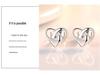 Higu E0046 S925 Silver Hollow Heart-Shaped Cartilage Stud Earrings