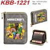 Minecraft Accordion Card Wallet Multi-Slot Zip Coin Purse Durable Large Capacity ID Holder 1pcs