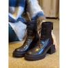High-heeled Boot Women's Shoes - New Trendy Boots That Are Versatile. Retro Short Boots.