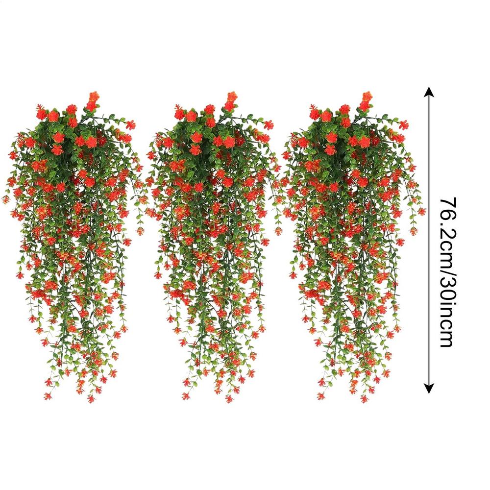 Simulated Flowers Ivy Vines Wall Hanging Wedding Gardening Decoration Artificial Realistic Rattan UV Resistant Flower Decor