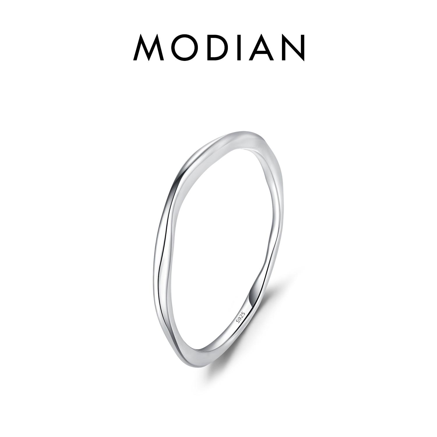 

925 Sterling Silver Simple Geometric Line Twisted Ring Trendy Stackable Gold Color Fine Jewelry For Women Party Gifts 3.5