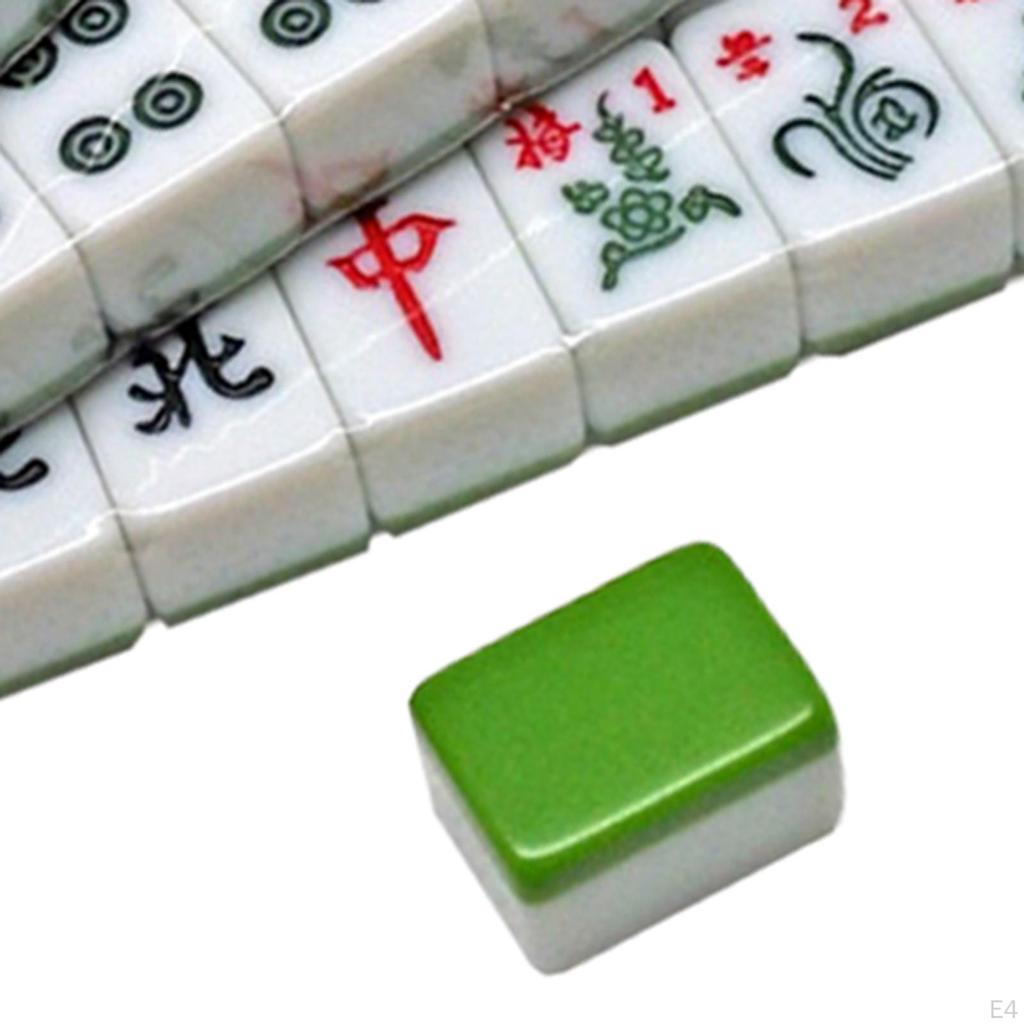 Chinese Mahjong Game Set with Carrying Travel Case 144 Tiles Fuuny Board
