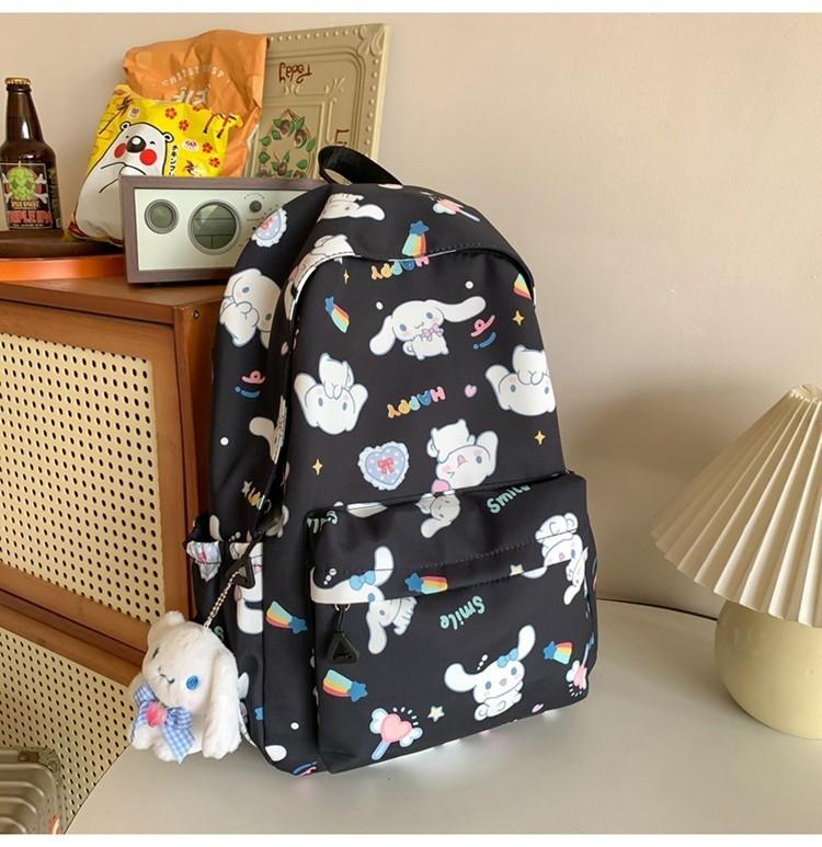 Stylish Lightweight Spine Support Backpack For Middle And High School Students In Trendy Black And White Colors чёрный