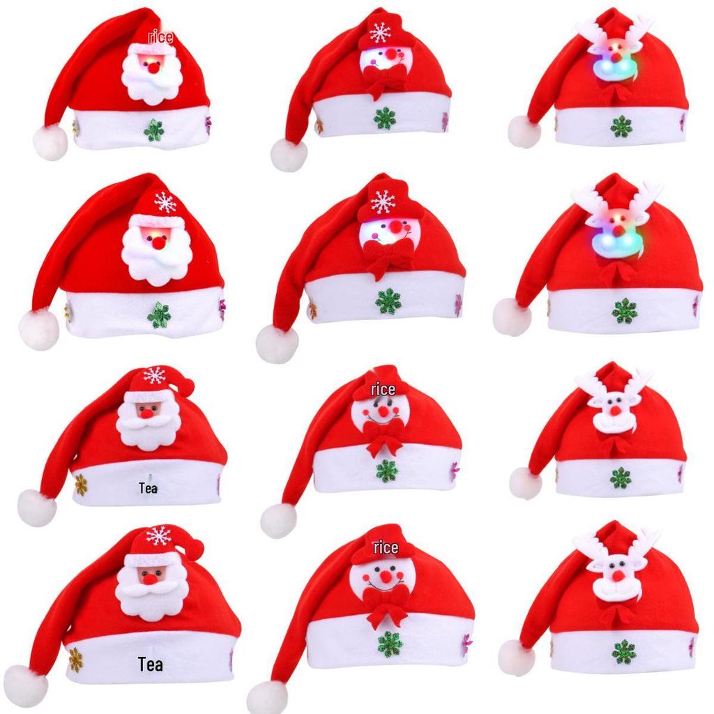 Light-Up Christmas Hat for Adults & Kids - Festive Party Decoration
