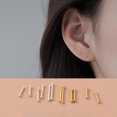 Double-headed Small Round Ball Ear Barb Earrings, Ear Bone Pins, Ear Barb Sleep-on Earrings, Ear Care Stick Earrings