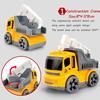 3 Kinds Inertial Engineering Vehicles Mini Model Toy Diecast Alloy Excavator Crane Bulldozer Pull Back for Boy Toys Gift for Kid