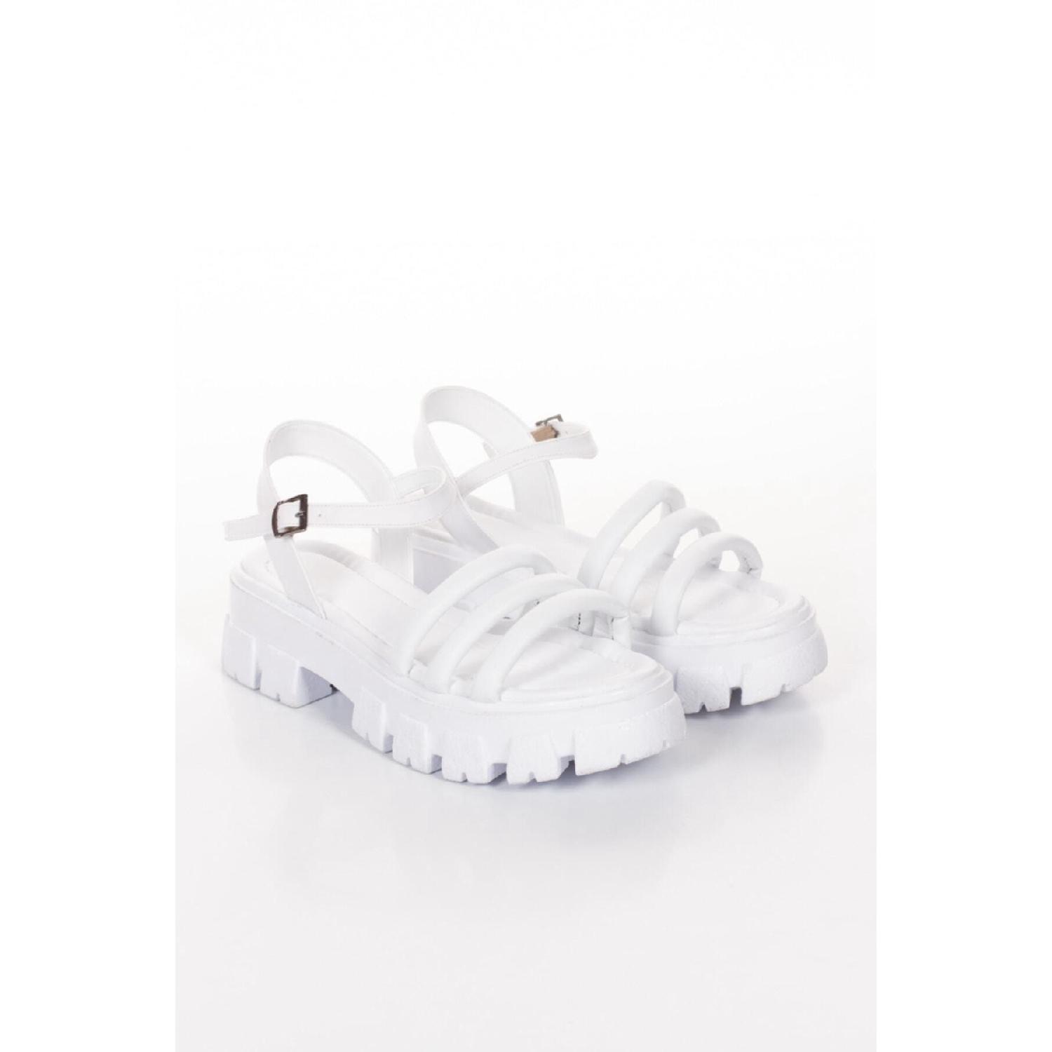 

High Base Blue Puff Later Orthopedic Anotomic Woman Summer Sandals 36